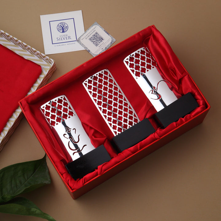 Radiant Trio Tea Light Hamper: Illuminate with Elegance