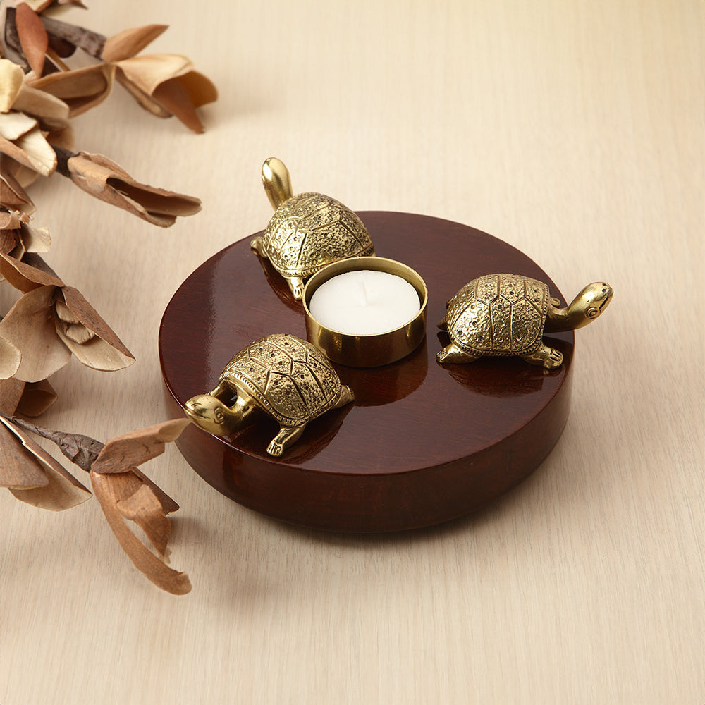 THREE TORTOISE TEA LIGHT HOLDER