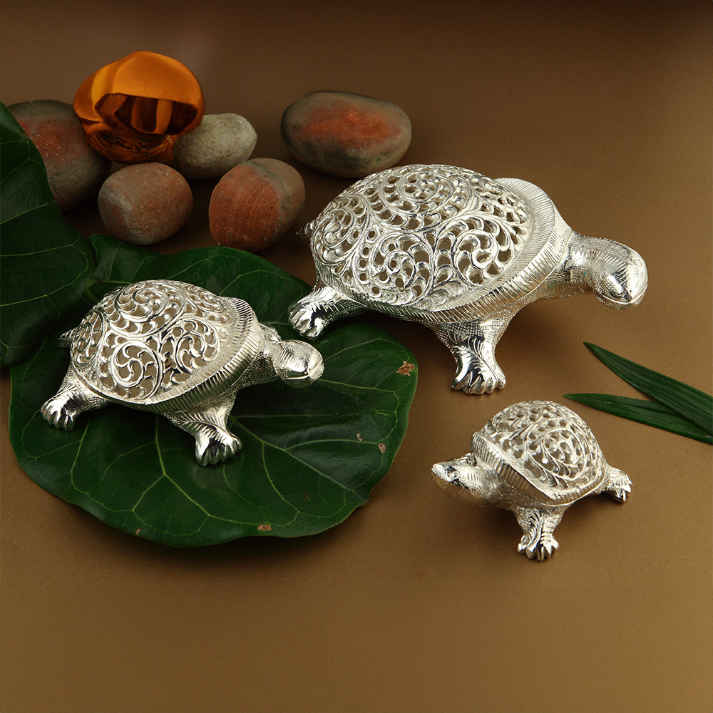 SILVER PLATED TORTOISE SET