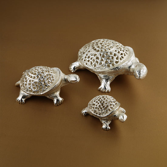 SILVER PLATED TORTOISE SET