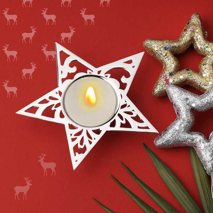 Star Christmas Tea Light Holder