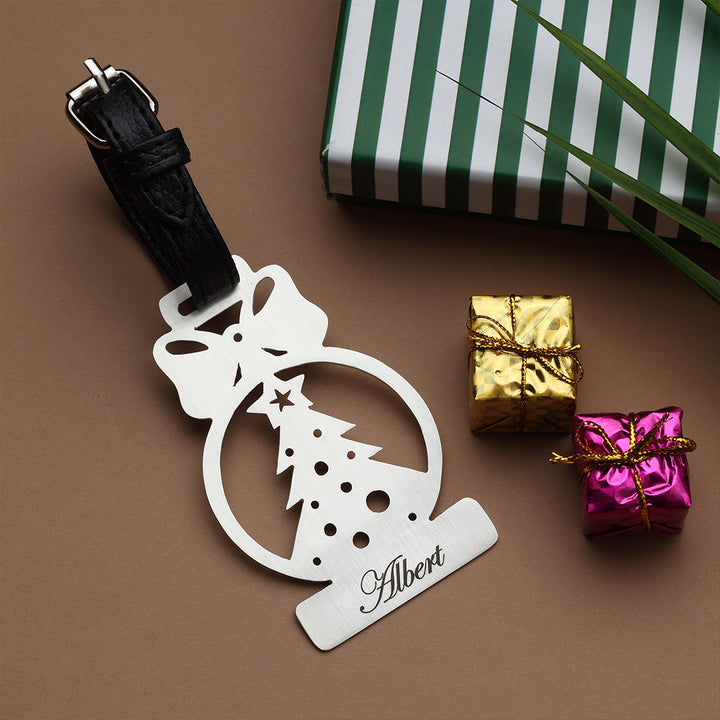 Customisable Christmas Luggage Tag