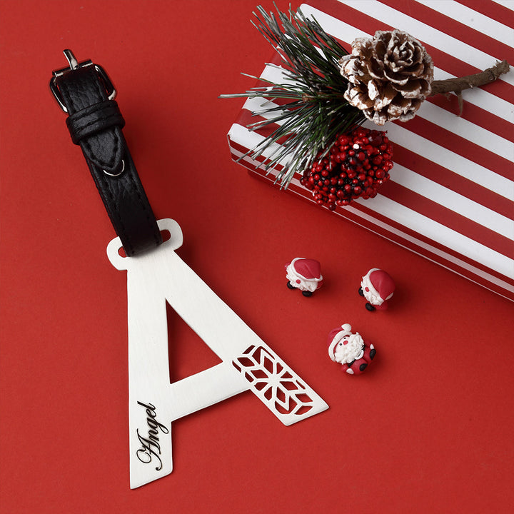 Customisable Christmas Alphabet Luggage Tag