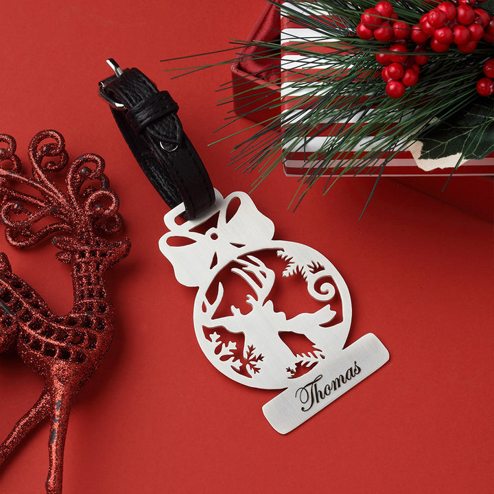 Customisable Christmas Luggage Tag