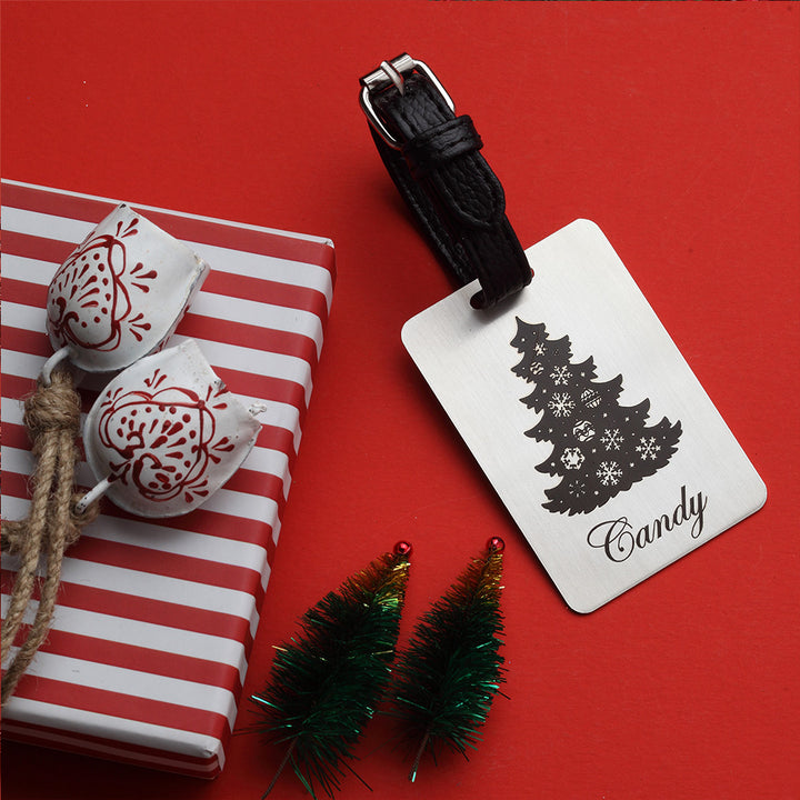 Customisable Christmas Luggage Tag