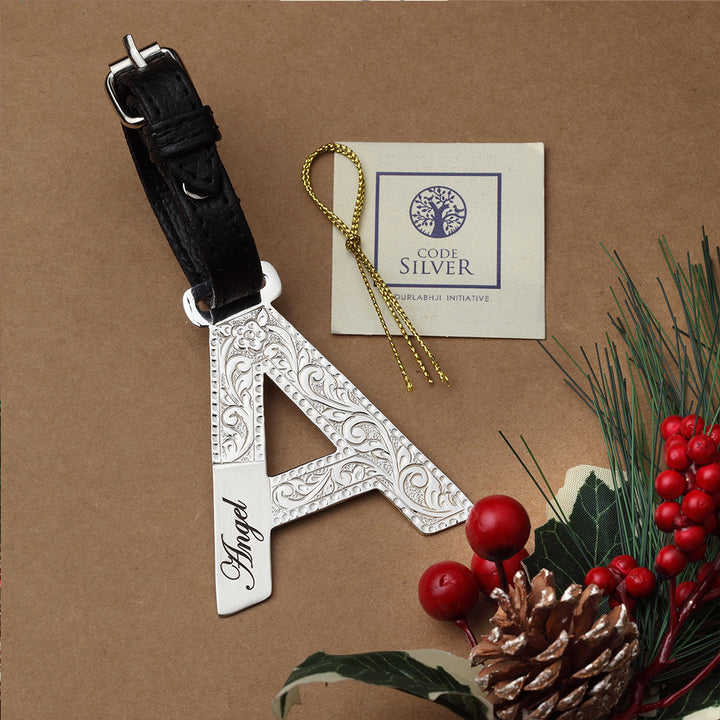 Customisable Christmas Alphabet Luggage Tag with Chitai Design