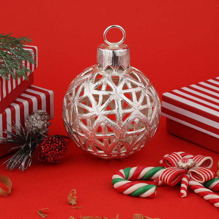 Silver-Plated Geometric CHRISTMAS Ornament