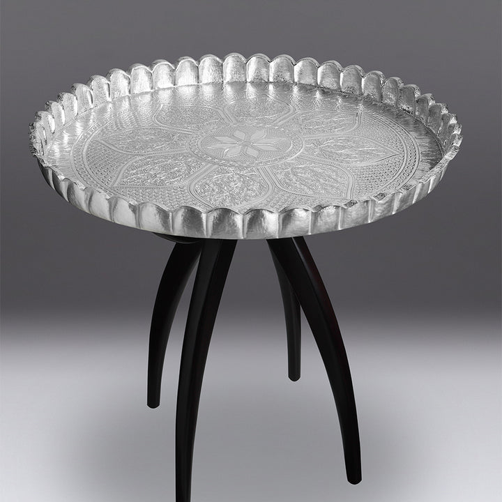 SILVER PLATED THAAL TABLE