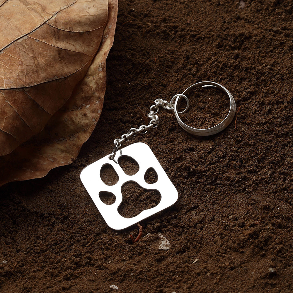 PUG MARK SQUARE KEY RING