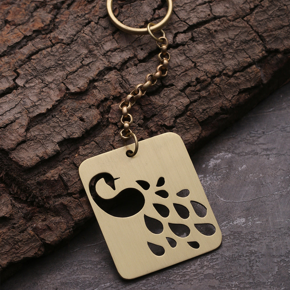 PEACOCK CUTOUT KEYRING