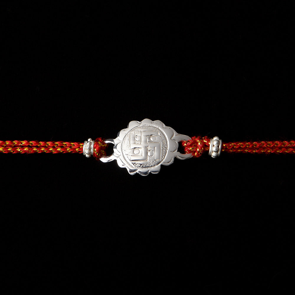 SILVER PLATED RAKHI