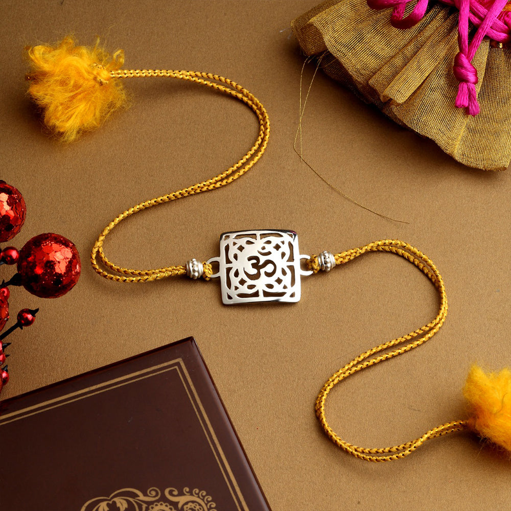 SILVER PLATED RAKHI