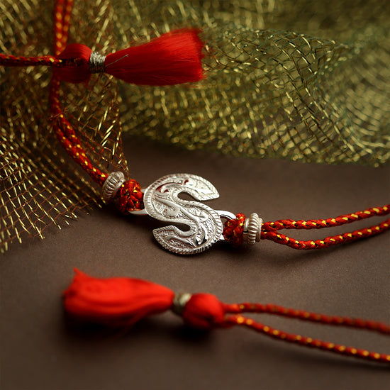 SILVER PLATED CUSTOMISED RAKHI