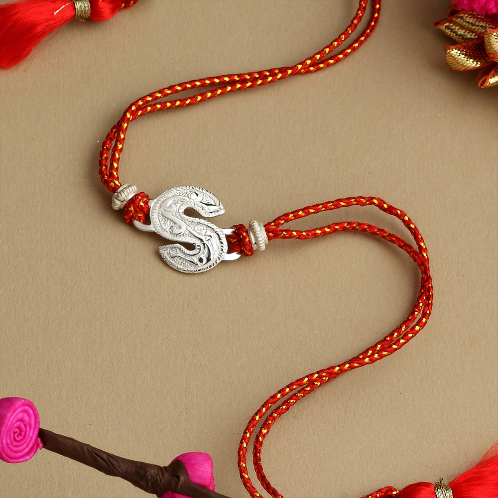 SILVER PLATED CUSTOMISED RAKHI