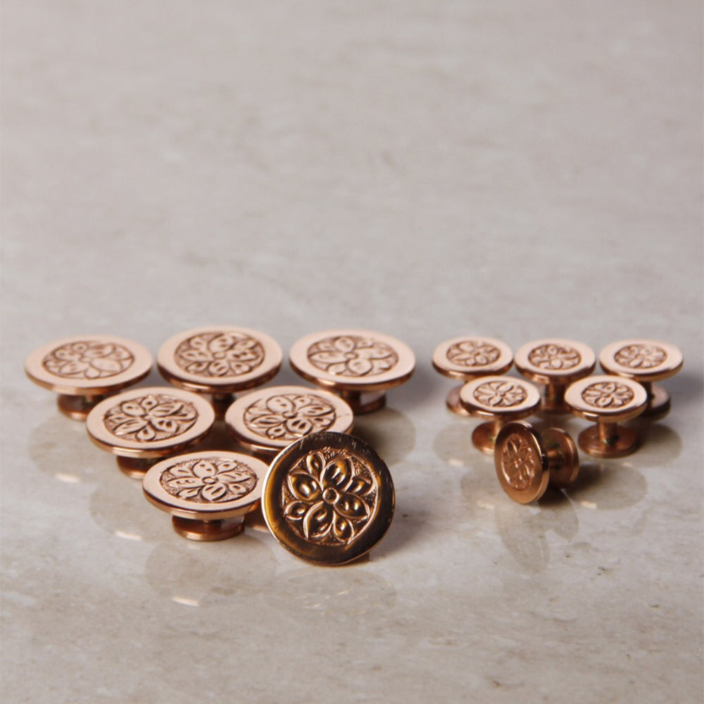 SET OF 13 COPPER SHERWANI BUTTONS