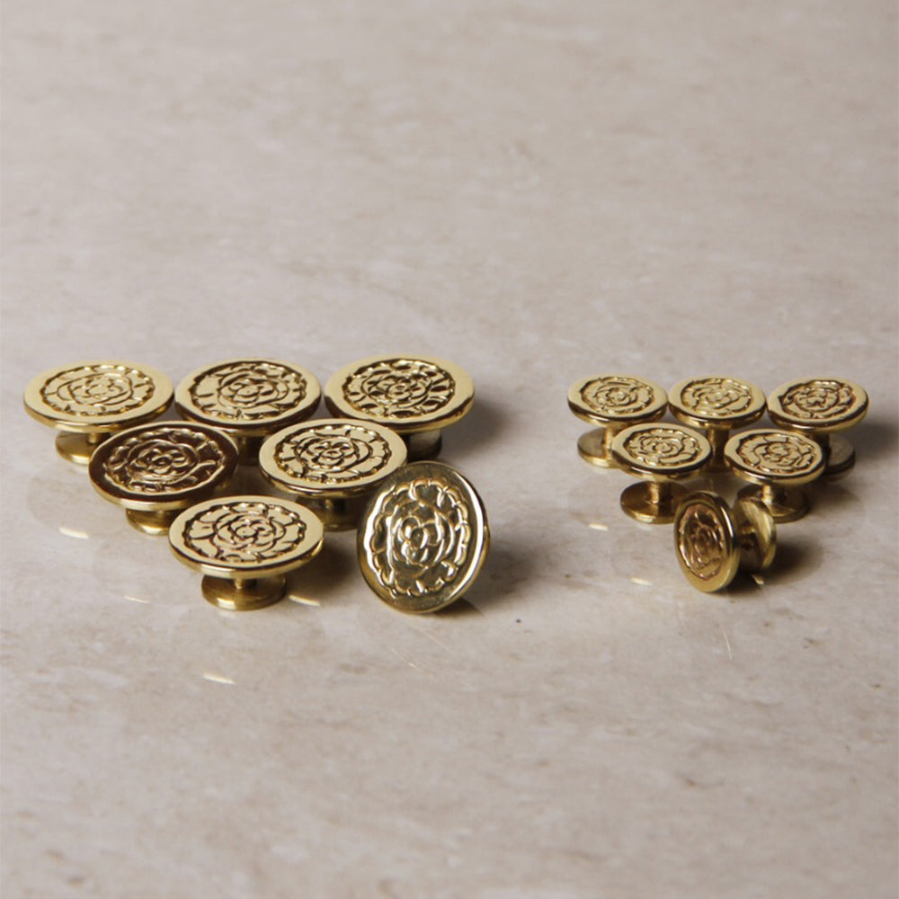 SET OF 13 BRASS SHERWANI BUTTONS