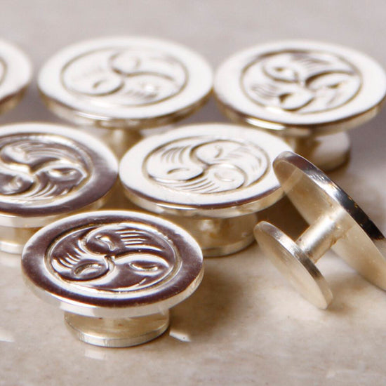 SET OF 13 SILVER PLATED SHERWANI BUTTONS