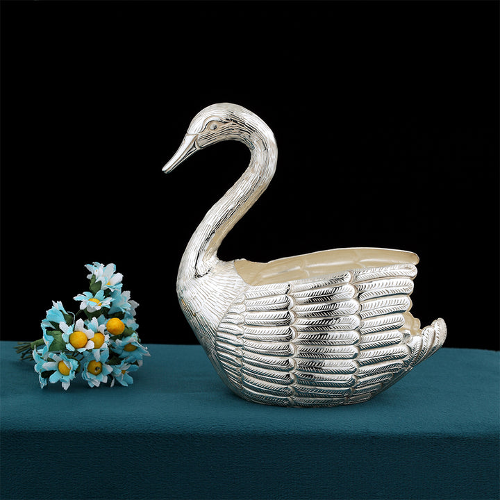 SILVER PLATED SWAN FIGURINE