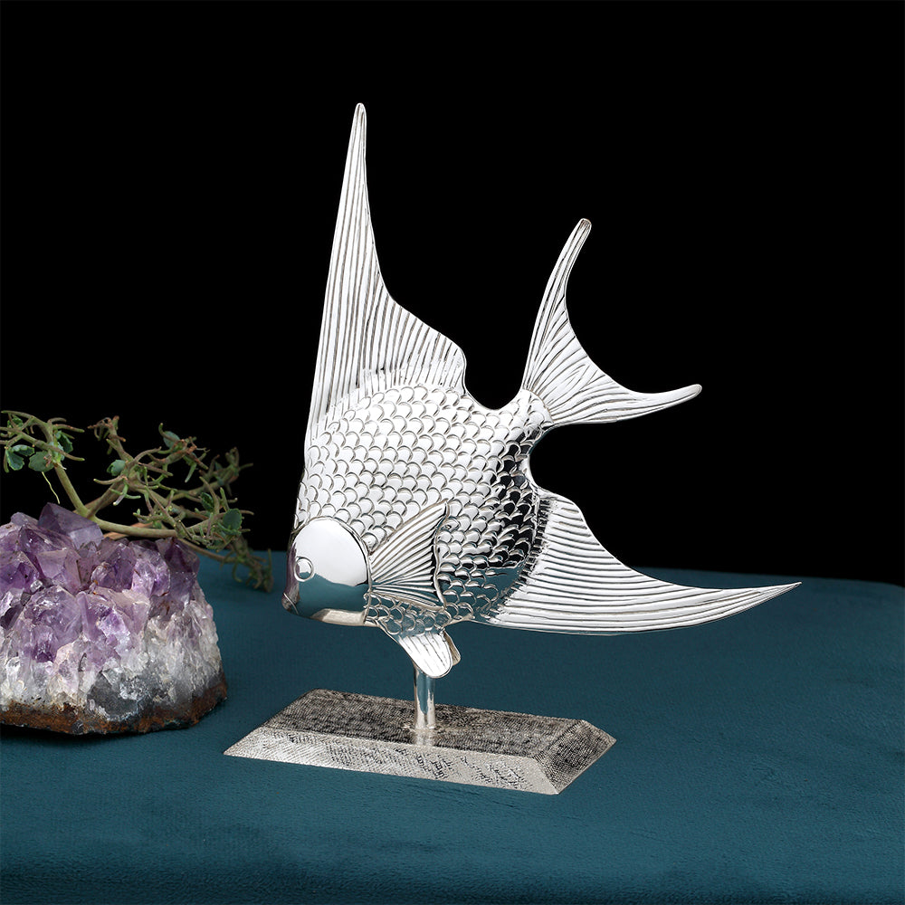 SILVER PLATED FISH FIGURINE