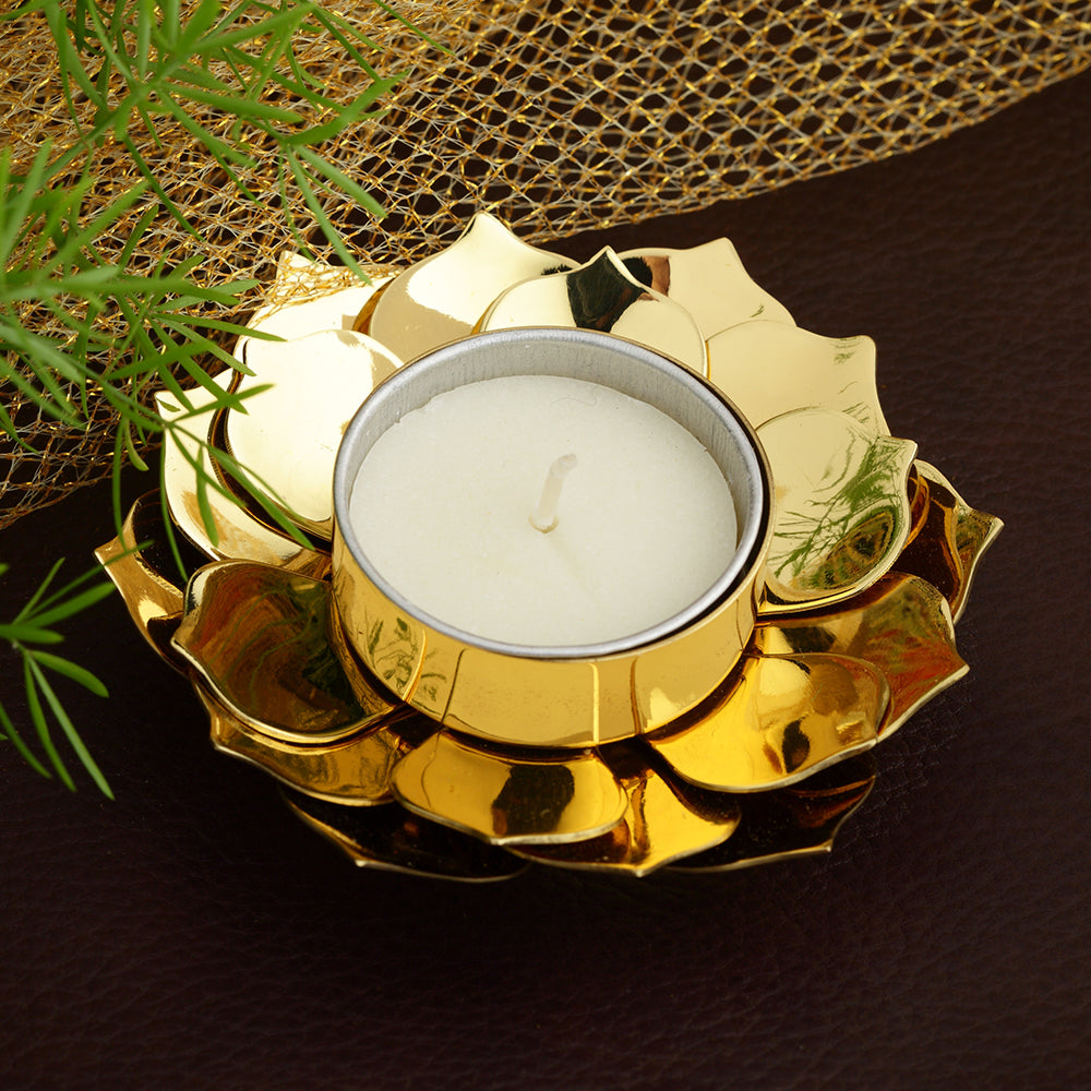 BRASS LOTUS TEALIGHT HOLDER