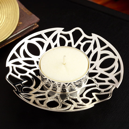 SILVER PLATED TEA LIGHT HOLDER