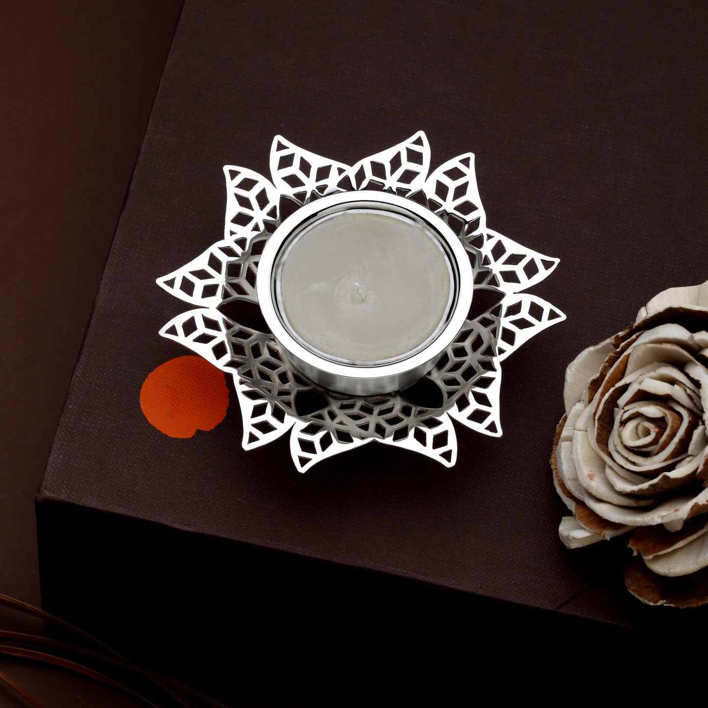 SILVER PLATED TEA LIGHT HOLDER