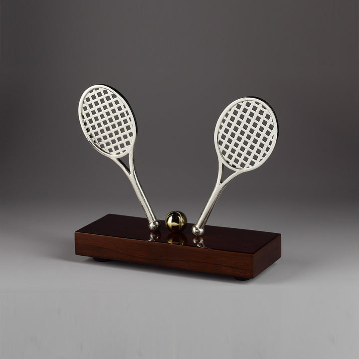 SILVER PLATED TENNIS MOMENTO