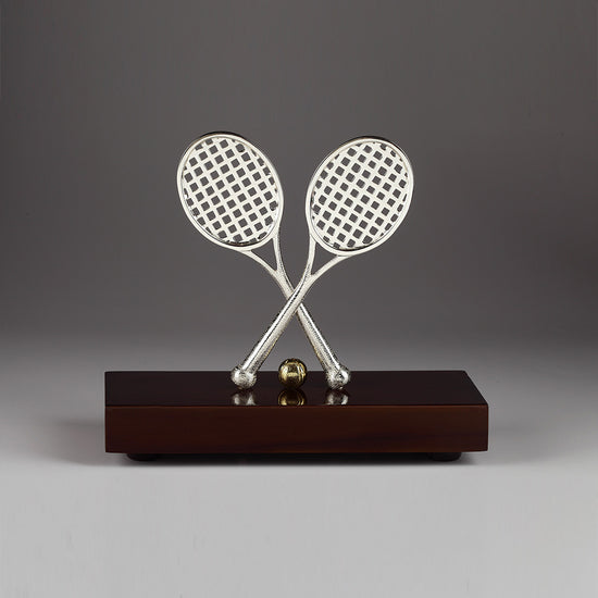 SILVER PLATED TENNIS MOMENTO