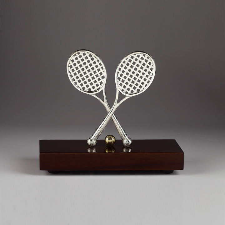 SILVER PLATED TENNIS MOMENTO