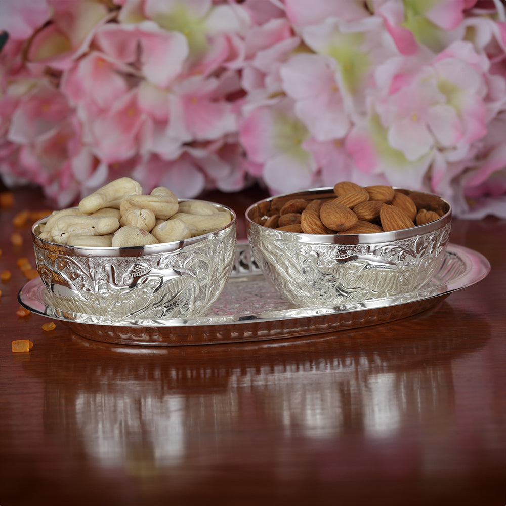 EMBELLISHED BOWL SET & TRAY