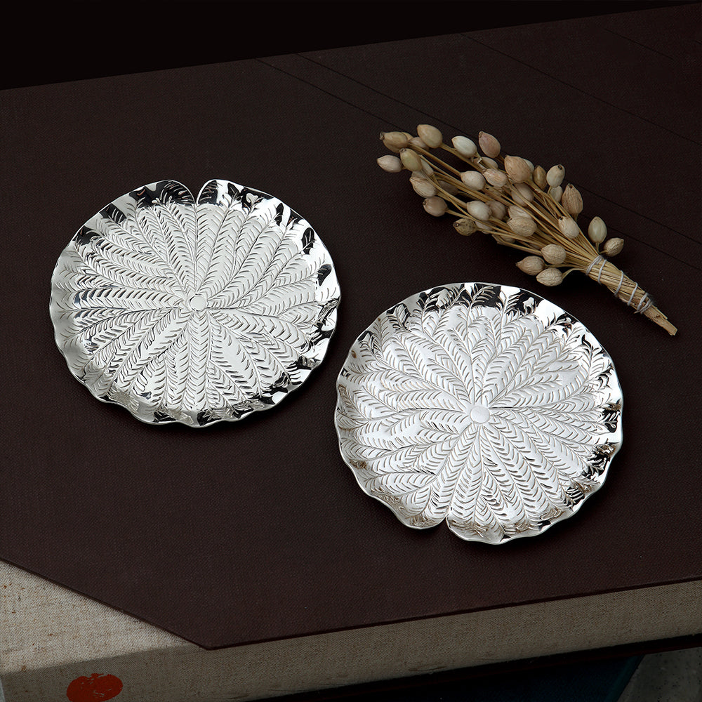 SILVER PLATED DESIGNED COASTERS