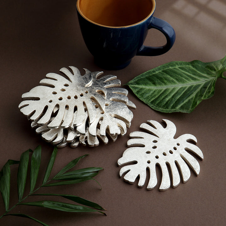 SILVER PLATED DESIGNED COASTERS