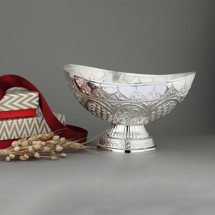 Handcrafted Silver-Plated Decorative Bowl