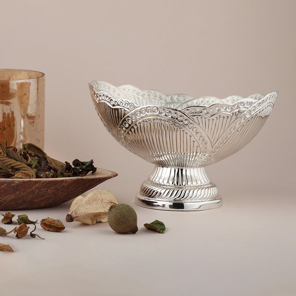 Handcrafted Silver-Plated Decorative Bowl