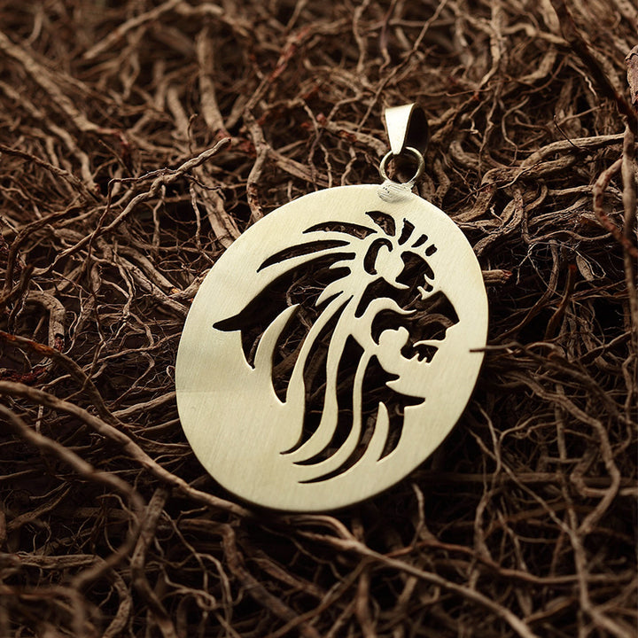 BRASS LION PENDANT