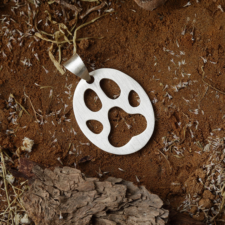 SILVER PUG MARKS PENDANT