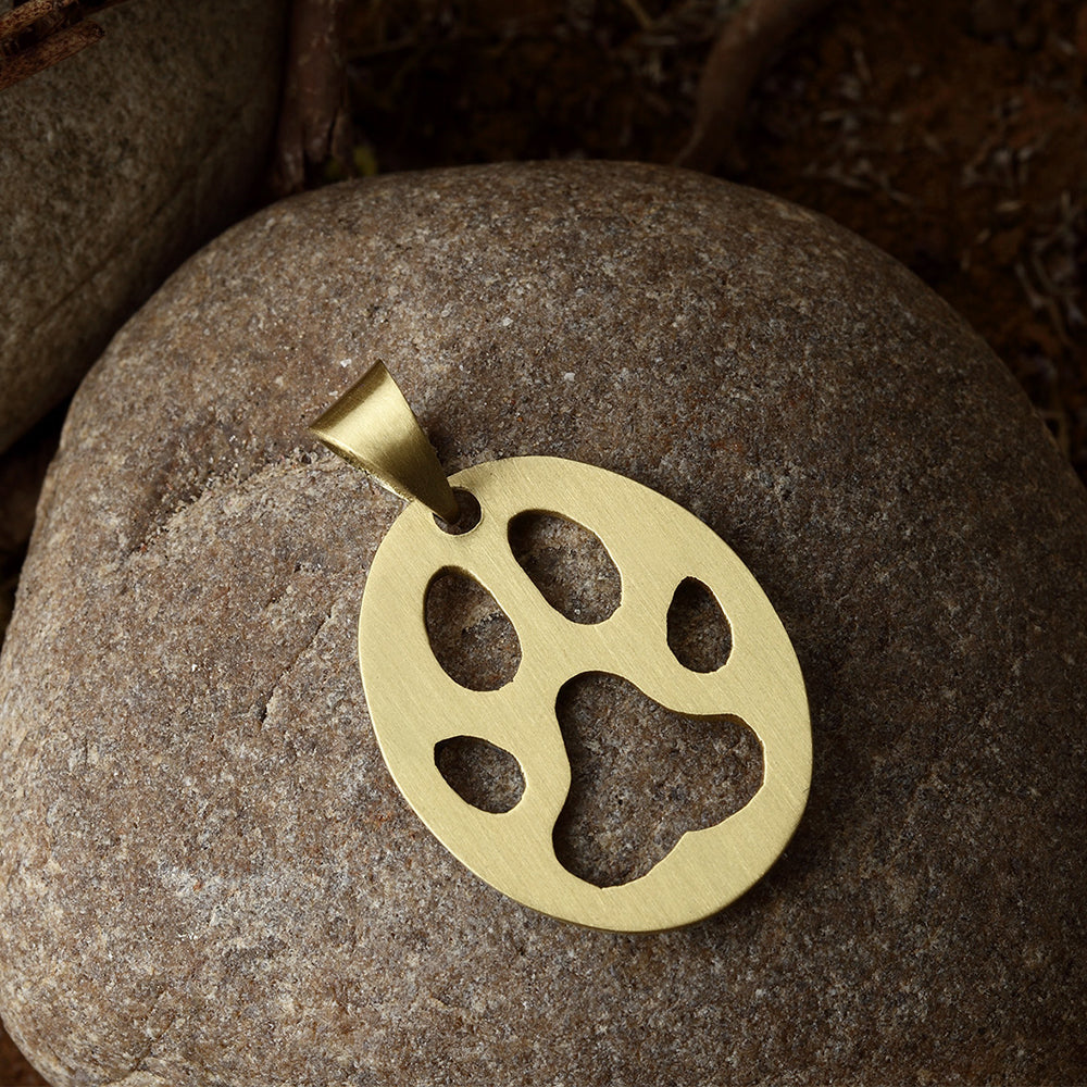 BRASS PUG MARKS PENDANT