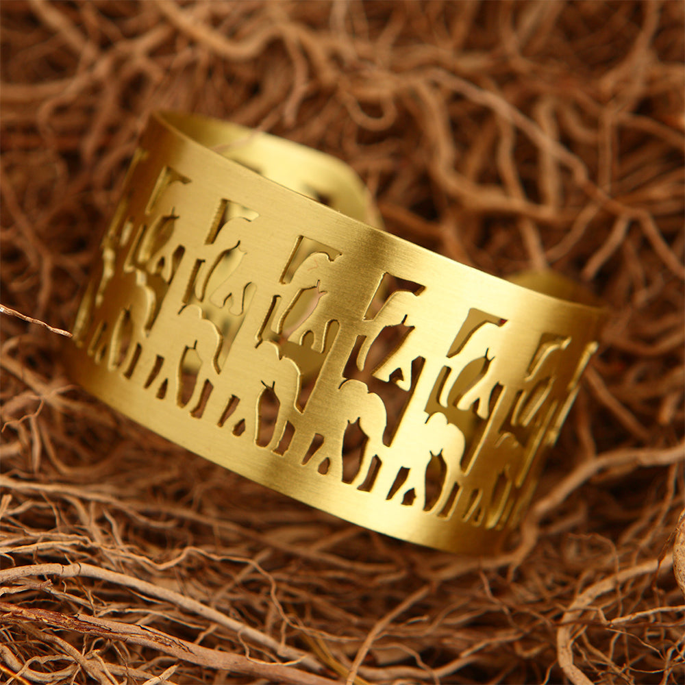 BRASS ELEPHANTS BRACELET