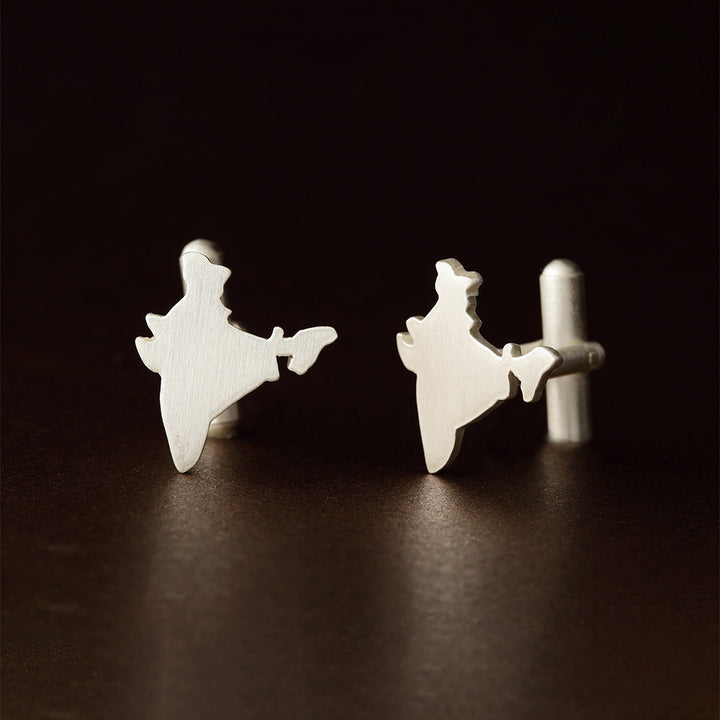 INDIA MAP SHAPED CUFFLINK