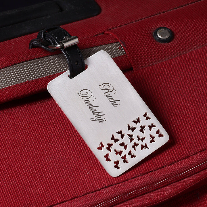 CUSTOMISED BUTTERFLY LUGGAGE TAG