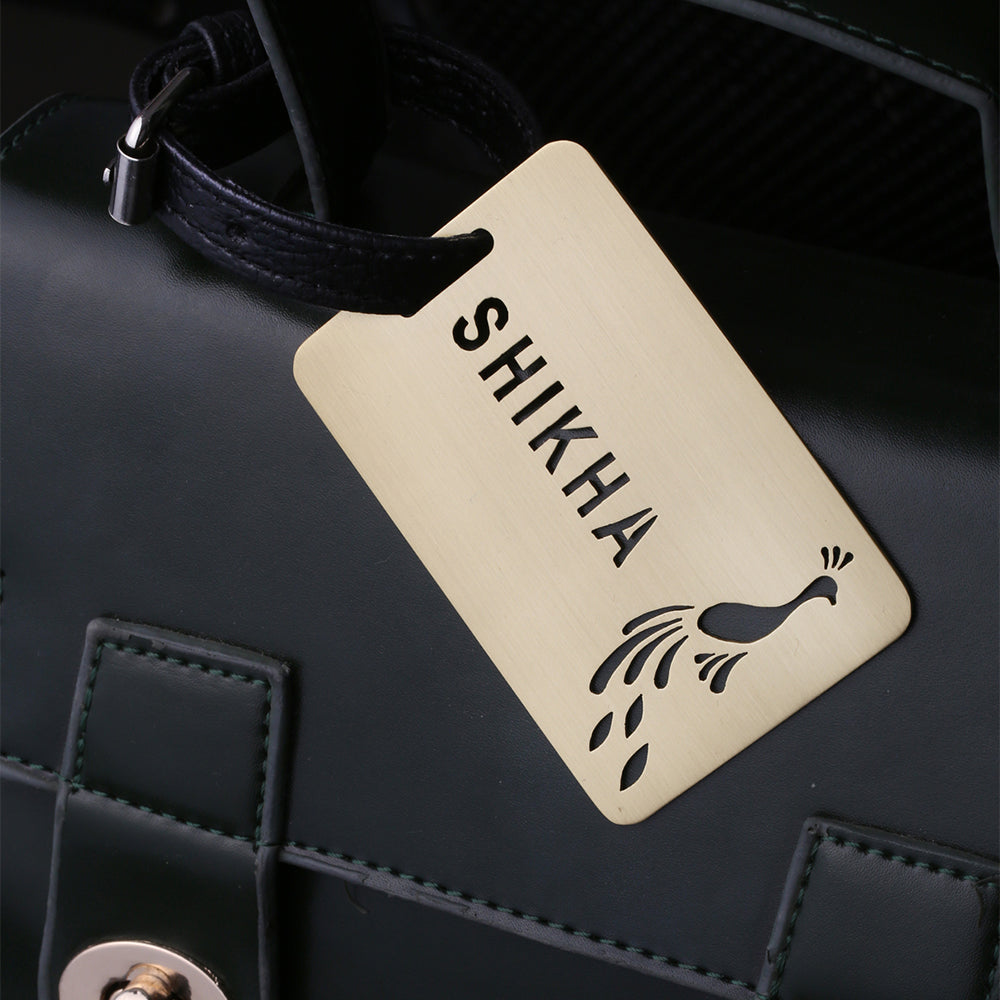 CUSTOMIZED PEACOCK LUGGAGE TAG