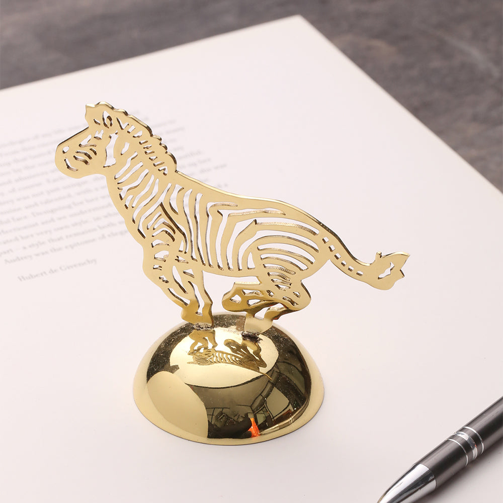 BRASS ZEBRA PAPER WEIGHT