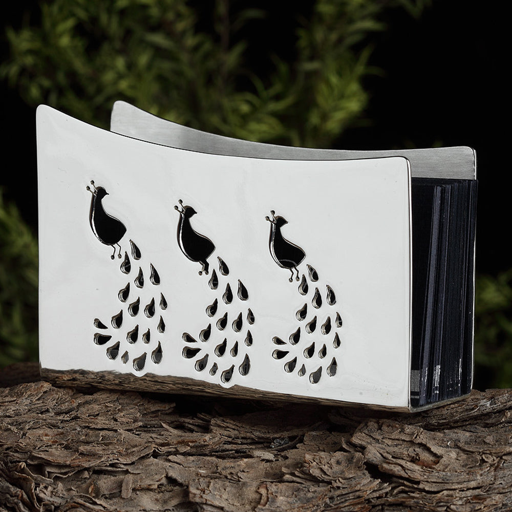 PEACOCKS - DESK CARD HOLDER